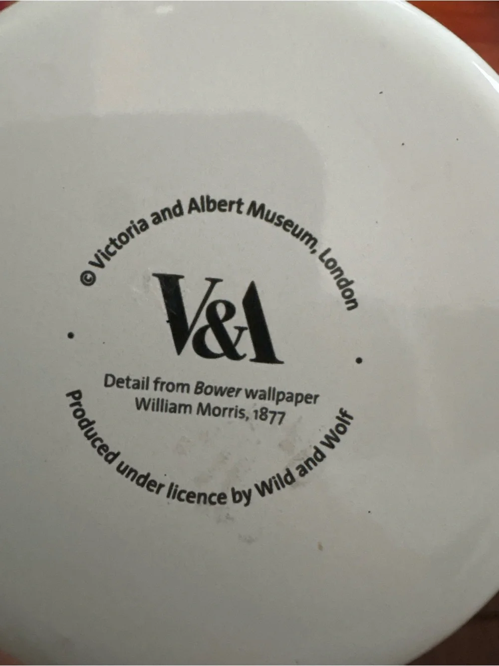 V&A William Morris Bower Wallpaper Ceramic Piece small herb pot